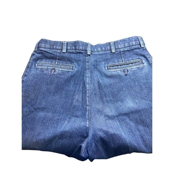 Roundtree & Yorke Men's 35/32‎ Core Comfort Blue Denim Pleated Front Jeans Pants - Picture 3 of 4